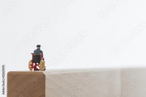 Fototapeta 車いすの老人