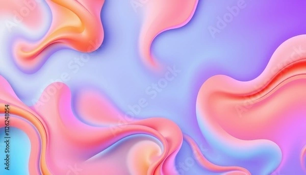 Fototapeta Abstract Pastel Swirls Liquid Colorful Design