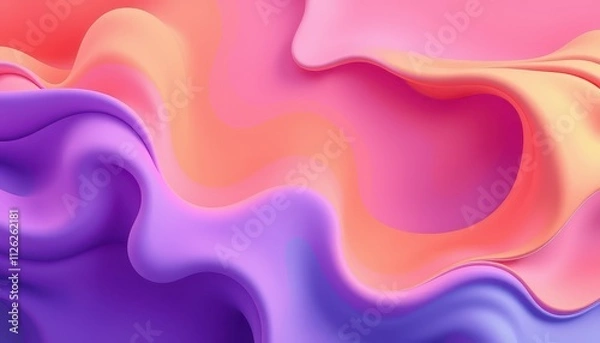Fototapeta Abstract Pastel Waves Flowing Design