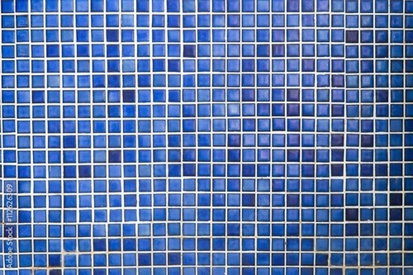 Obraz old blue ceramic wall tiles background