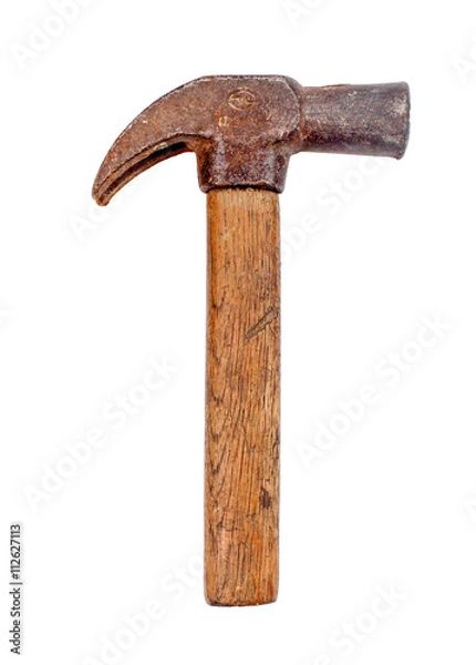 Obraz old hammer isolated on white