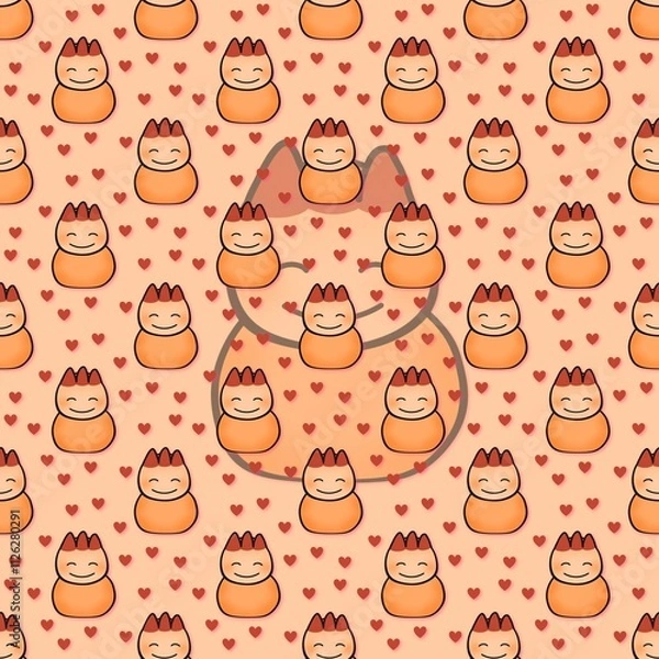 Fototapeta seamless pattern with imaginary life