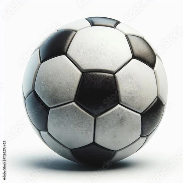 Fototapeta Soccer ball, Football, isolated on white background, full depth of field
