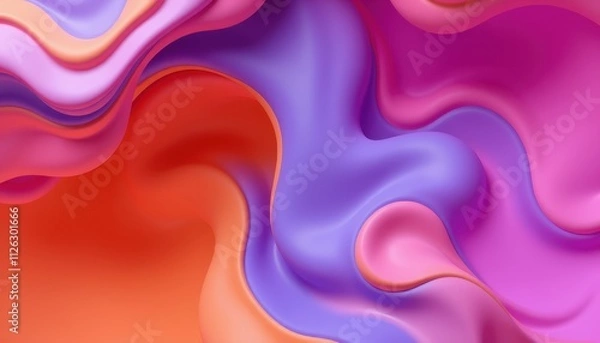 Fototapeta Abstract Colorful Fluid Swirls Design