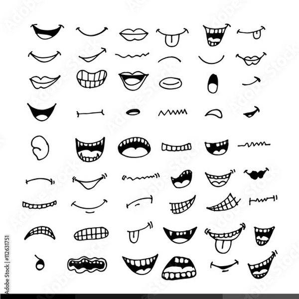 Fototapeta ikona kreskówka usta Projekt ilustracji