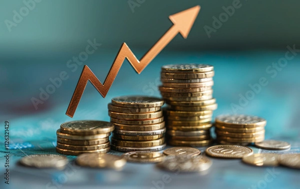 Fototapeta Finance and securities, stock theme, financial and business background
