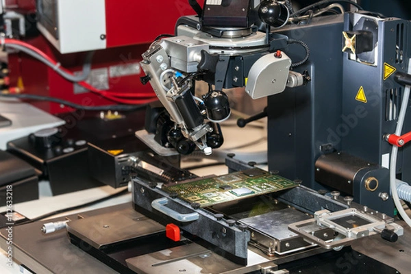 Obraz High density rework station close up process