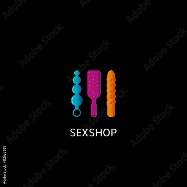 Obraz Sex shop vector logo design template