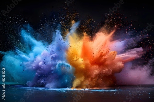 Fototapeta Vibrant Color Explosion for Creative Design and Event Promotion