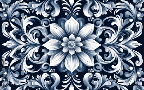 Fototapeta Retro style floral texture art background
