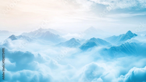 Obraz mountains landscape in the clouds