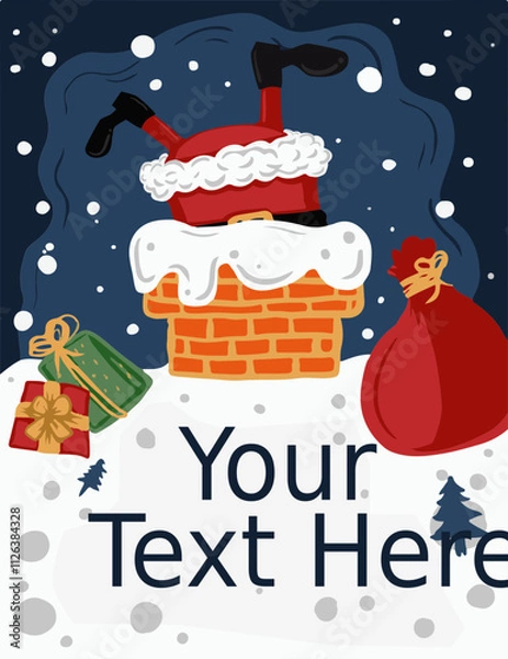 Obraz chrismast gift flayer postcard vector editable element