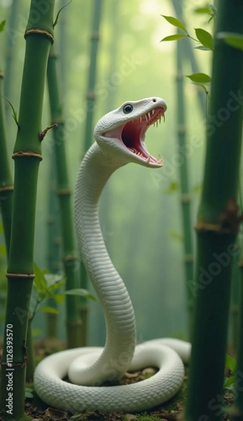 Obraz 竹林と白蛇