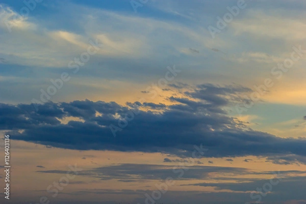 Fototapeta Dramatic sunset and sunrise sky