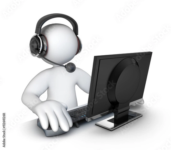 Obraz White abstract men support