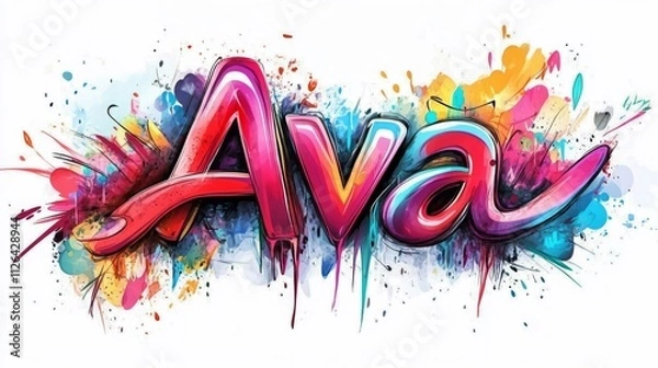 Obraz Ava Graffiti Name Art