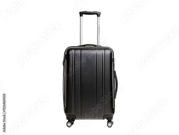 Fototapeta a black suitcase with wheels