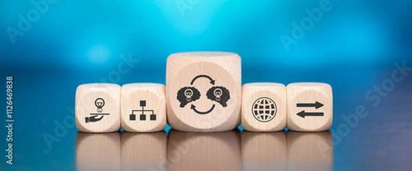 Fototapeta Concept of knowledge sharing