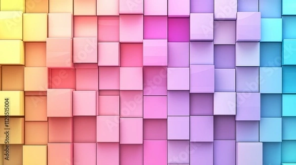 Fototapeta Vibrant Gradient Mosaic Abstract Colorful Background for Digital Design