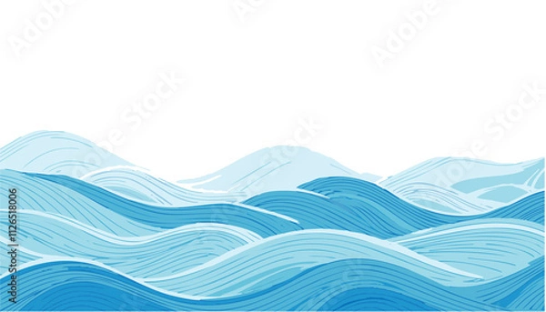 Obraz Water waves illustration.