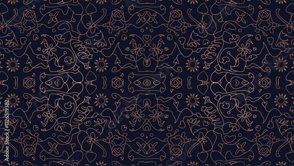 Fototapeta Abstract background  line art design forming a seamless repeating background design