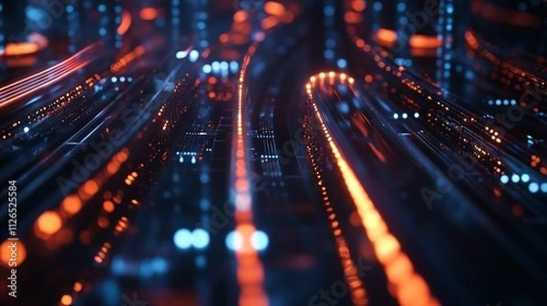 Obraz Fiber optic cables connect to optic ports, while network cables connect to Ethernet ports. 