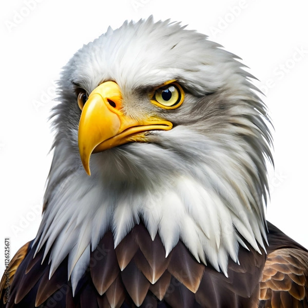 Fototapeta picture of eagle in white background