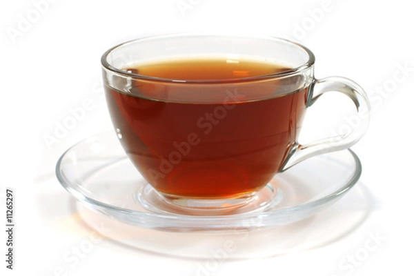 Obraz hot tea inside transparent glass