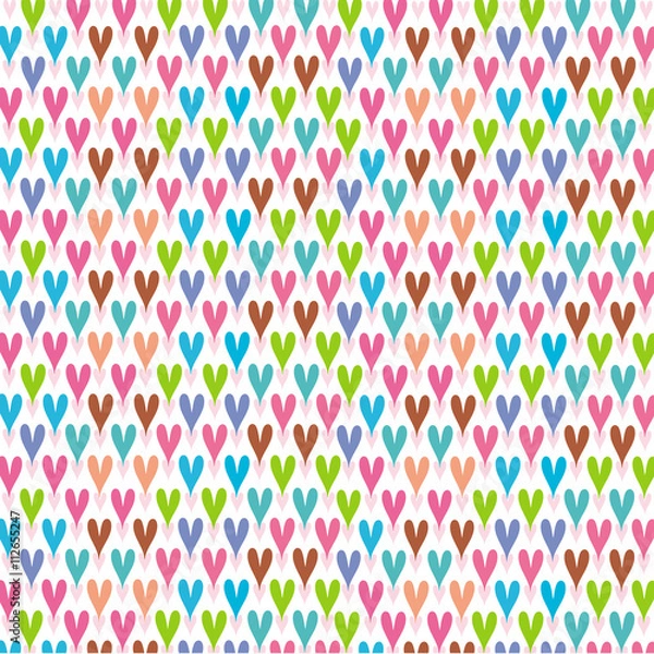 Obraz Pattern of sweet color heart symbol