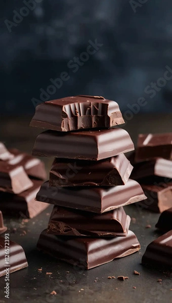 Fototapeta stack of chocolate