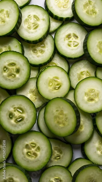 Fototapeta slices of cucumber