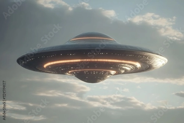 Obraz Fantasy world. spaceship, U.F.O, Generative AI
