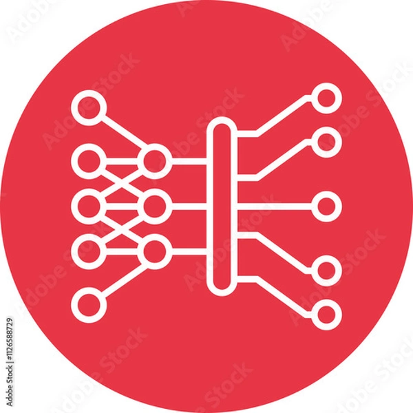Fototapeta Deep Learning line circle icon