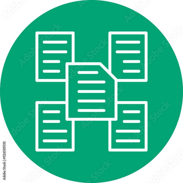 Fototapeta Raw Data Icon line circle icon