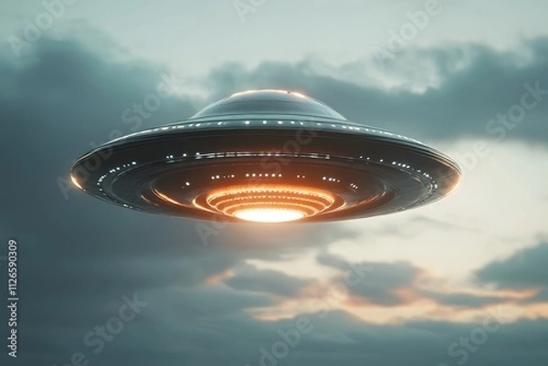 Obraz Fantasy world. spaceship, U.F.O, Generative AI