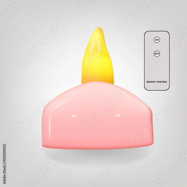 Fototapeta Modern LED light bulb with remote control. Concept of a smart home and managing light with remote devices. 