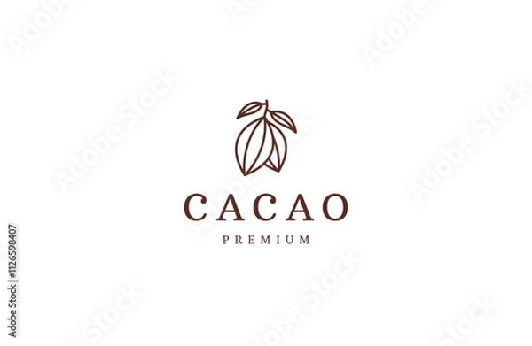 Fototapeta Cacao logo icon design template flat vector