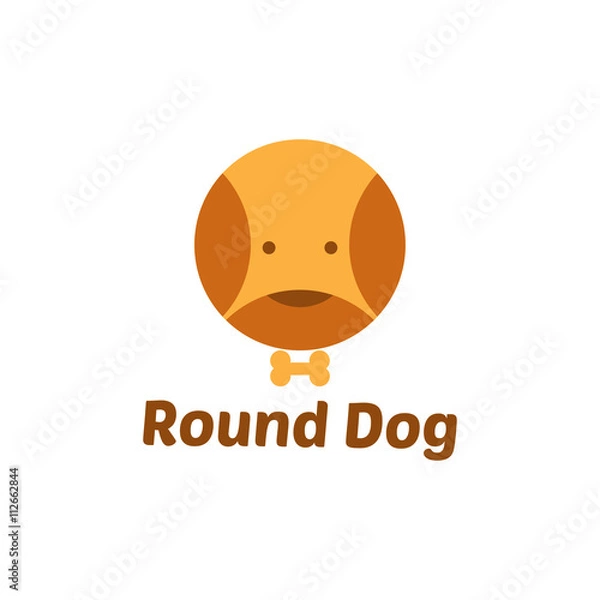 Fototapeta Illustration of abstract negative space of dog. Vector