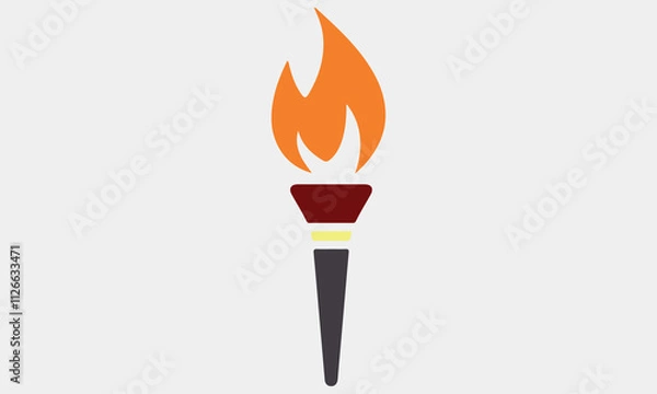 Fototapeta A fire torch art vector illustration art silhouette design