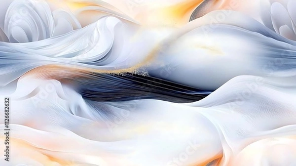 Fototapeta Serene Bloom,Whispers of Spring,Celestial Garden,Abstract Floral Design,Shimmering Petals