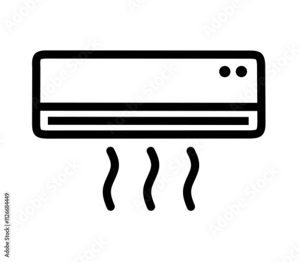 Obraz AC icon vector with simple design. air conditioner icon