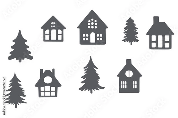 Fototapeta Cricut Christmas Element Cut File Vector