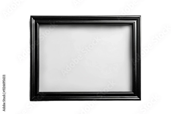 Fototapeta Simple Yet Elegant Black Frame for Artwork Isolated on Transparent Background