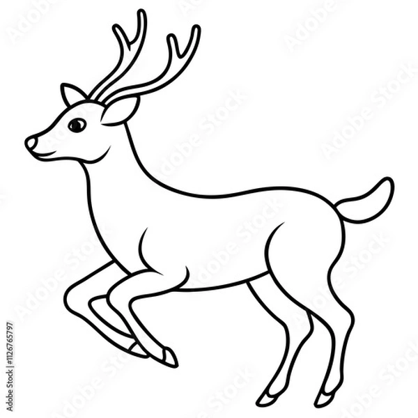Obraz deer silhouette vector