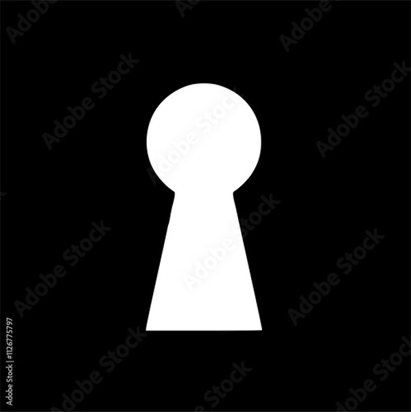 Obraz keyhole illustration with black background art vector
