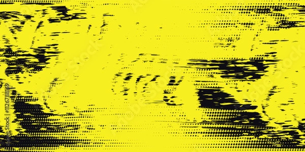 Obraz Abstract Sport Grunge Style Background. Grunge Yellow Texture In Dark Background.