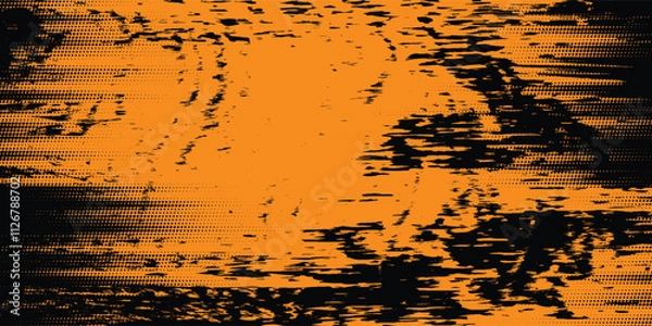 Obraz Abstract Sport Grunge Style Background. Grunge Yellow Texture In Dark Background.