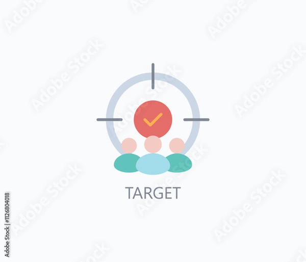 Fototapeta Target Vector, Icon Or Logo Sign Symbol Illustration 