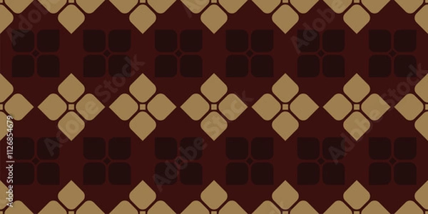 Obraz Seamless vector patterns, abstract floral background, brown background, Modern stylish design, geometric shape