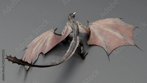 Obraz Wyvern Type Dragon 2 of background. 3d model rendering